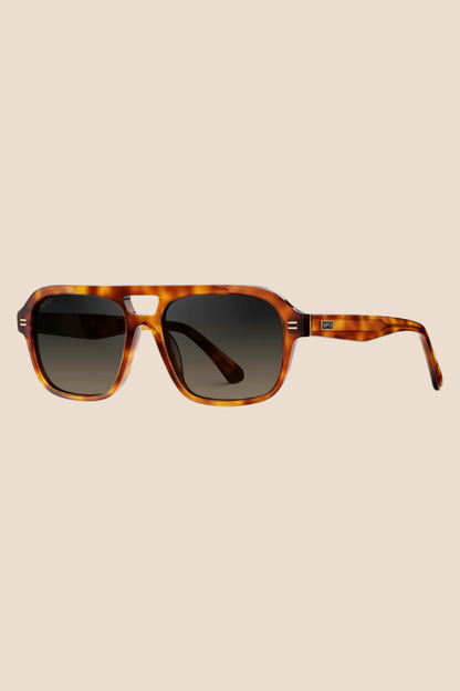 Ember Saddlewood Tortoise / Grey Brown Gradient Lens Polarized Sunglasses