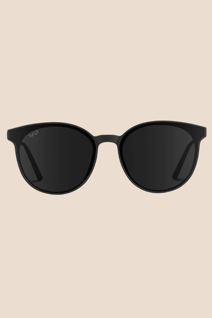 Aubrie Black / Black Lens Polarized Sunglasses