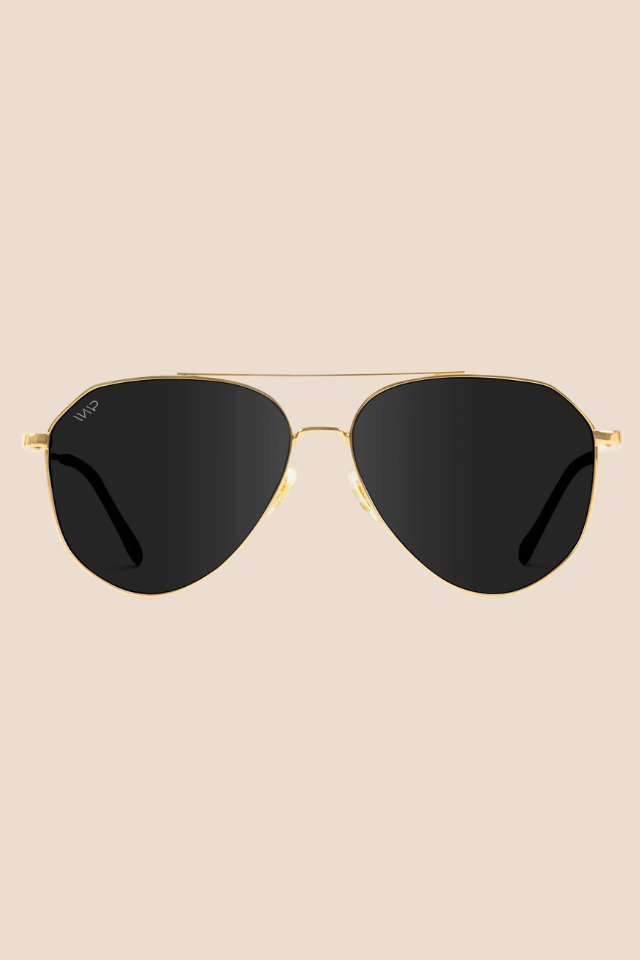 Ramsey Gold Frame / Black Lens Polarized Sunglasses