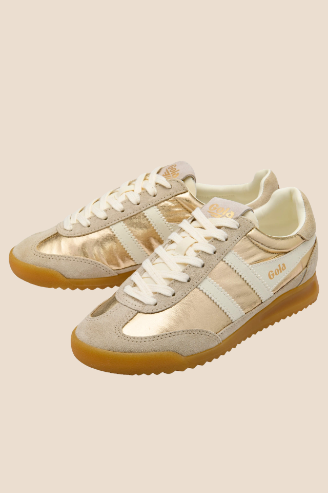 Firefly Metallic Gold Sneakers