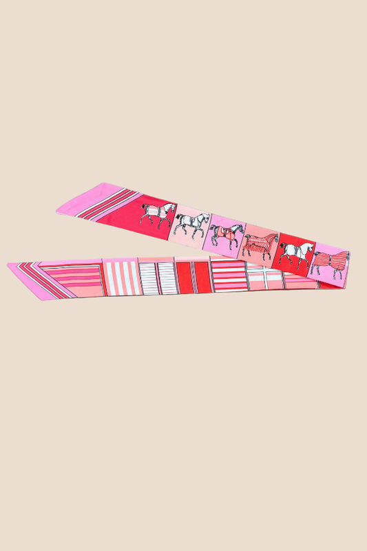 Elegant Horse Pink Scarf