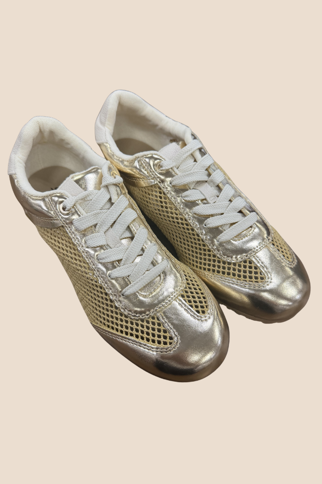 The Lowman Gold Sneaker