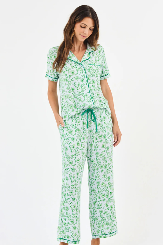 Charlotte Laurel Blooms Light Blue Pajama Set