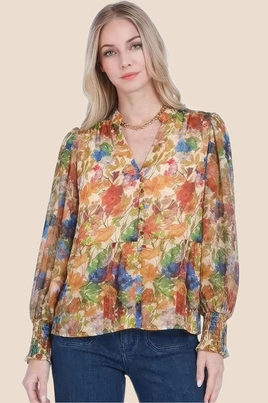 Autumn Floral Top