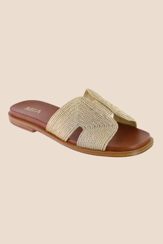 Dia Gold Flat Sandal