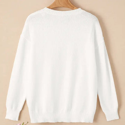 Merry & Bright White Sweater