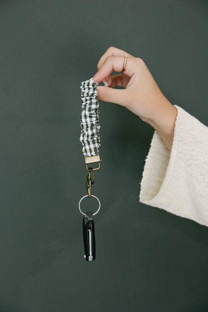 Aspen Green Gingham Keychain