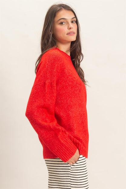 Easy Sunday Red Sweater