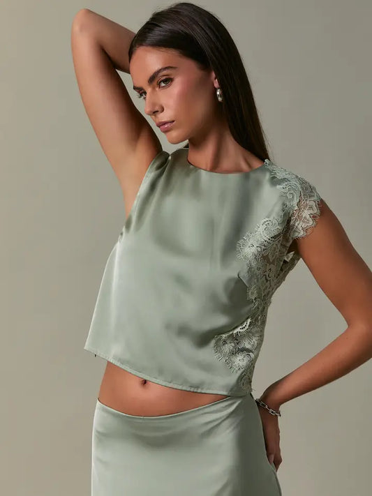 Steal the Show Green Top