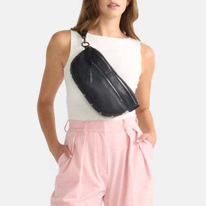 Charles Large Black/Gunmetal Crossbody