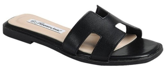 Easy Escape Black Flat Sandal