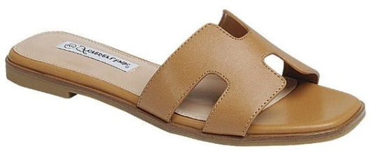 Easy Escape Tan Flat Sandal