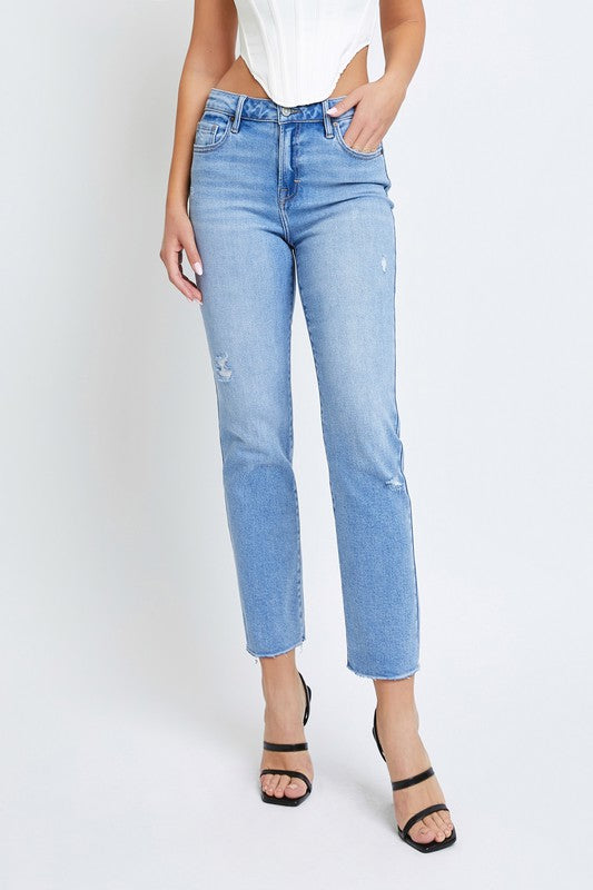 Quinn High Rise Cigarette Skinny Denim