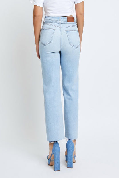 Ella Light Wash Wide Straight Denim