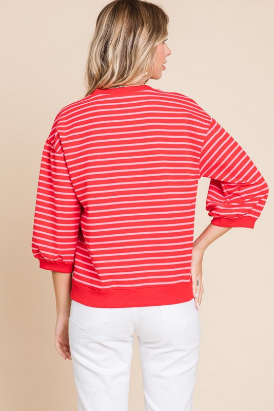 Simple Moments Red/Pink Top