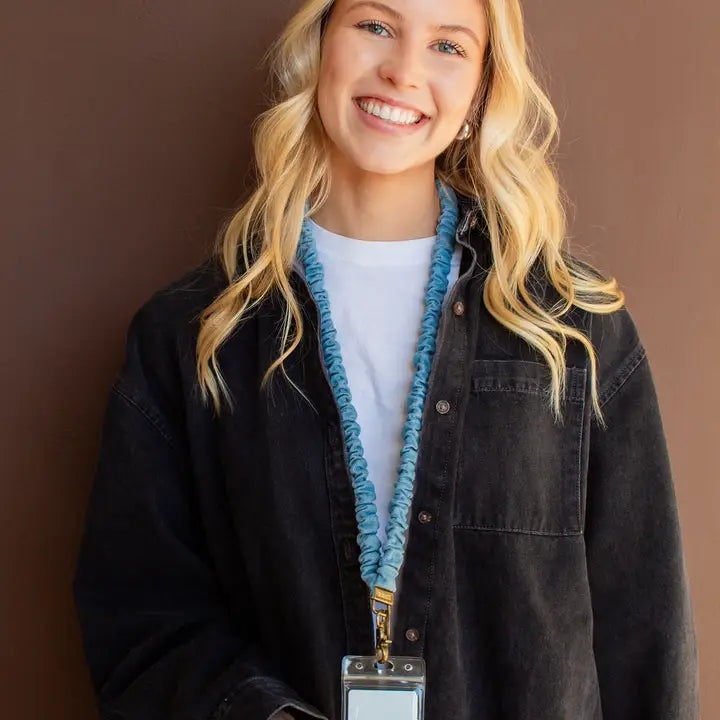 Baby Blue Jean Lanyard