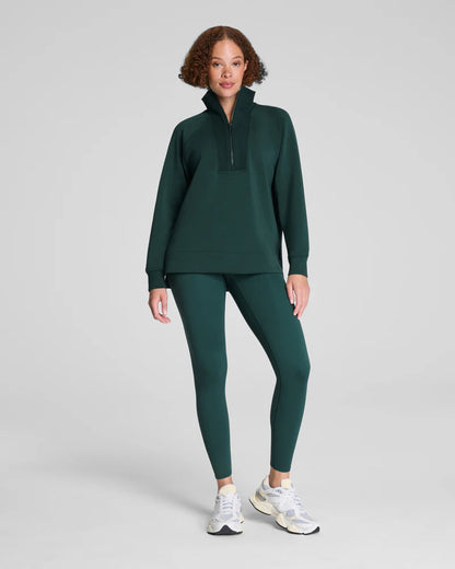 AirEssentials Brushed Half Zip Meridian Tunic Top