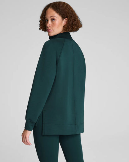 AirEssentials Brushed Half Zip Meridian Tunic Top