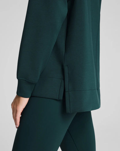 AirEssentials Brushed Half Zip Meridian Tunic Top