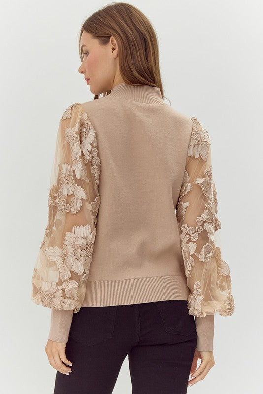 Secret Garden Taupe Top