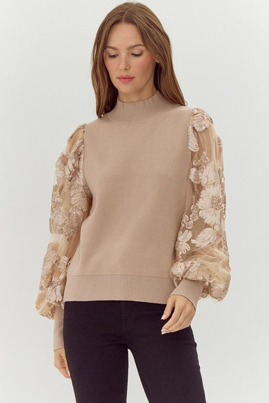 Secret Garden Taupe Top