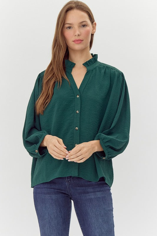 Mystic Mirage Hunter Green Top