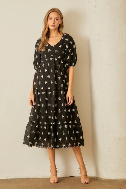 Sweetest Soul Black Midi Dress