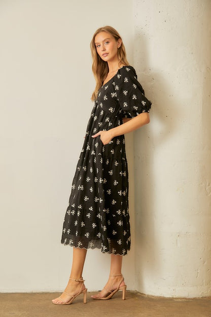 Sweetest Soul Black Midi Dress