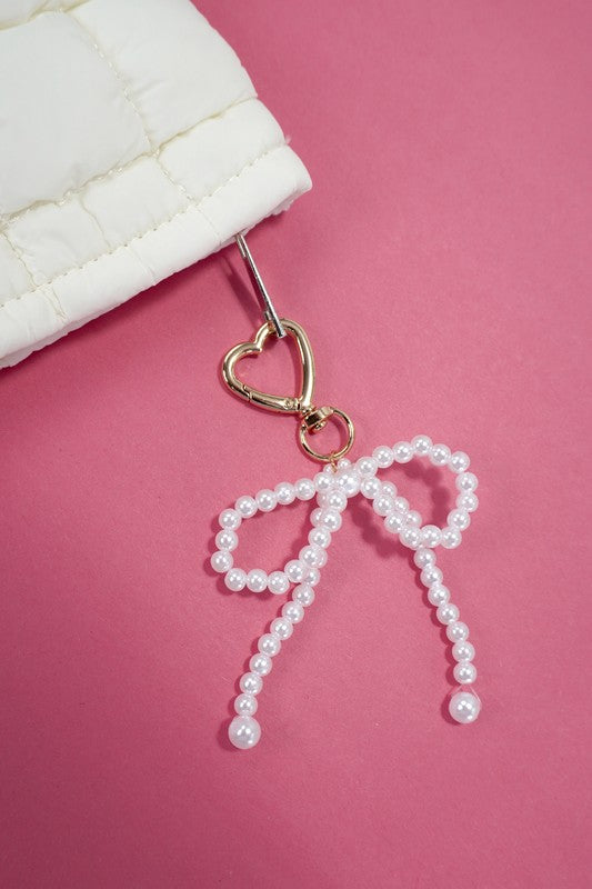 Pearl Bow Keychain