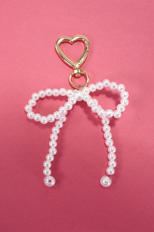 Pearl Bow Keychain