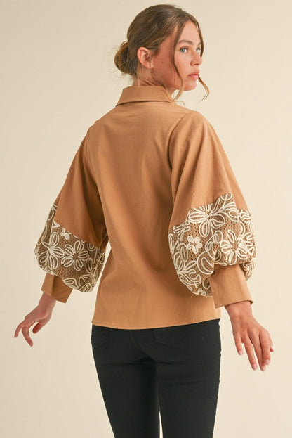 Rustic Feeling Taupe Top