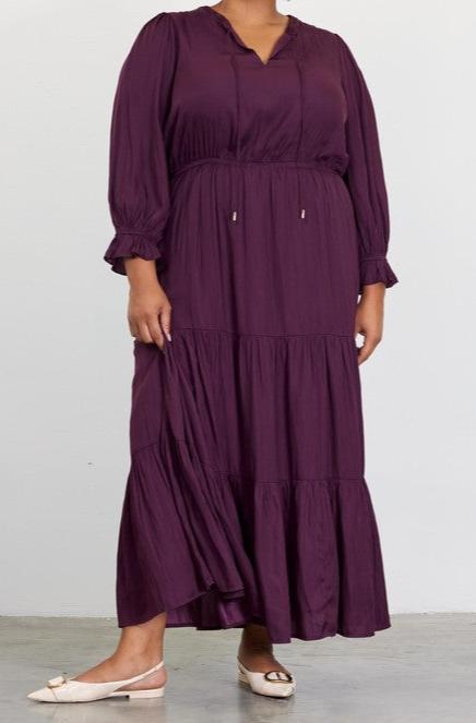 The Treasures Of Life Plum Maxi Dress