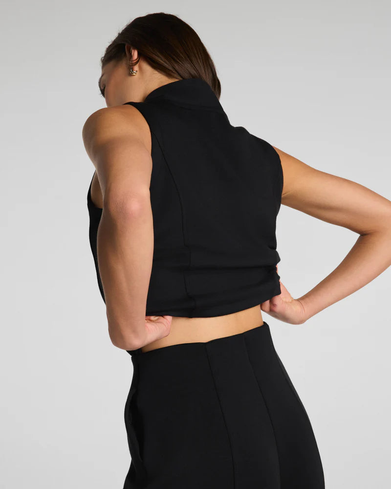 AirEssentials Shawl Collar Half Zip Very Black Jumpsuit