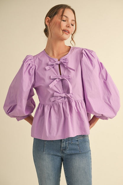 Playful Charm Lavender Top