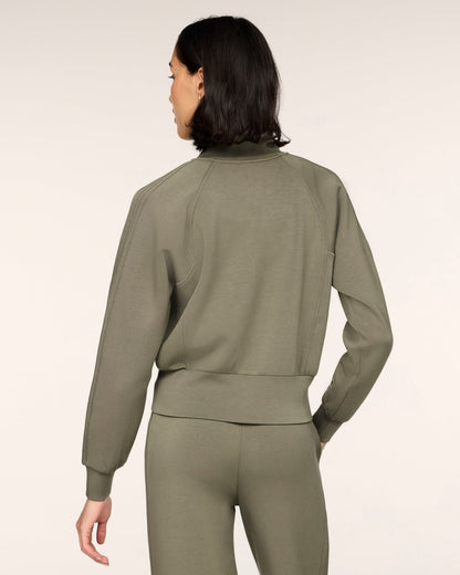 AirEssentials Pintuck Track Jacket in Herb