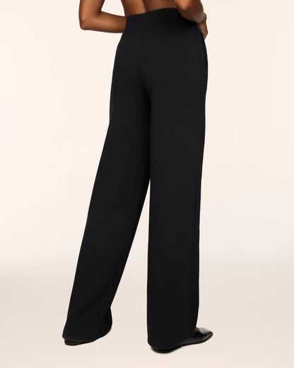 Airessentials Pintuck Very Black Wide Leg Pant