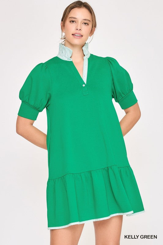 Elevated Easy Kelly Green Dress