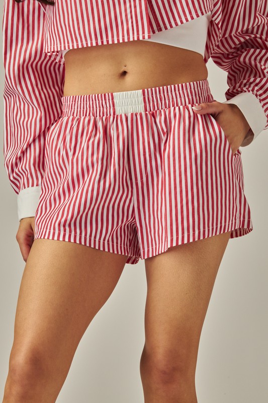 Obsidian Outlines Red Boxers Shorts