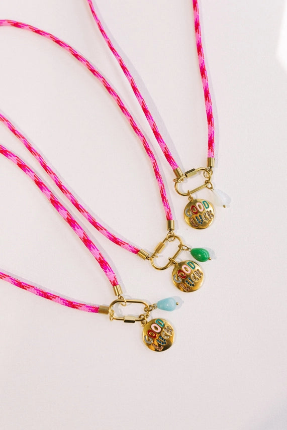Good Luck Babe Cord Necklace