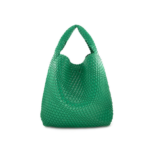 Woven Medium Emerald Handbag