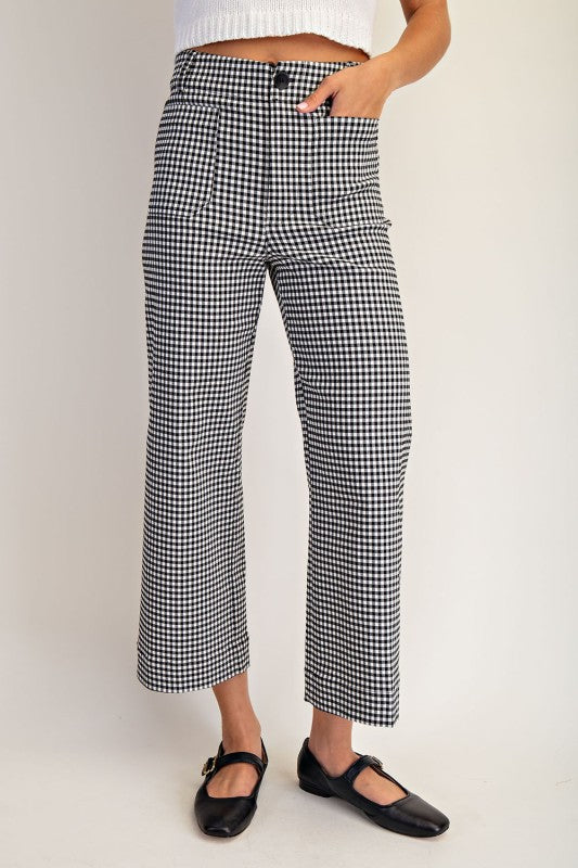 Refined Check Pants