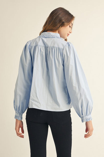 Not So Fast Chambray Top