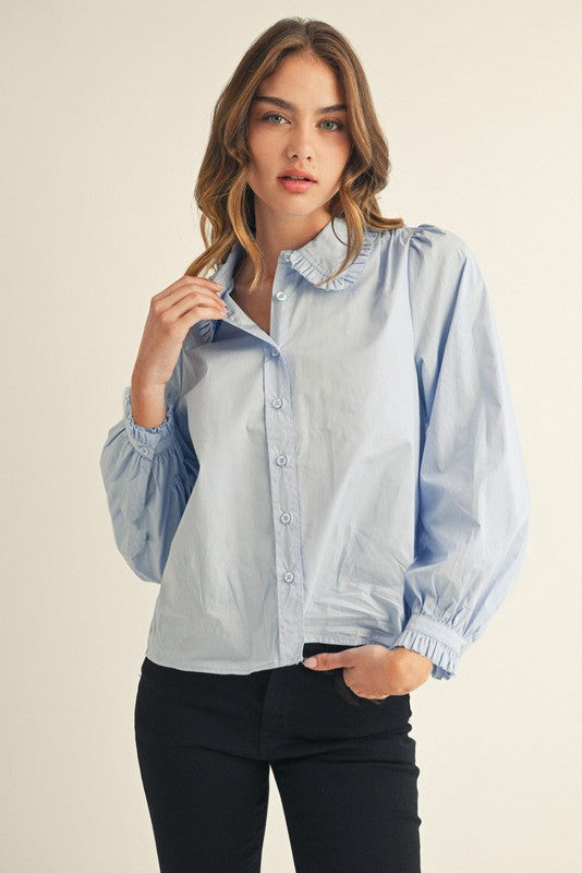 Not So Fast Chambray Top