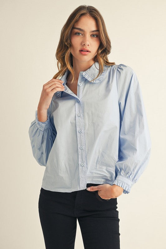 Not So Fast Chambray Top