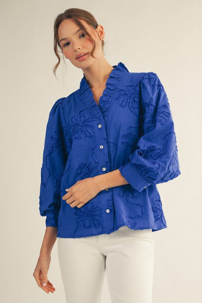 Effortless Style Royal Blue Top
