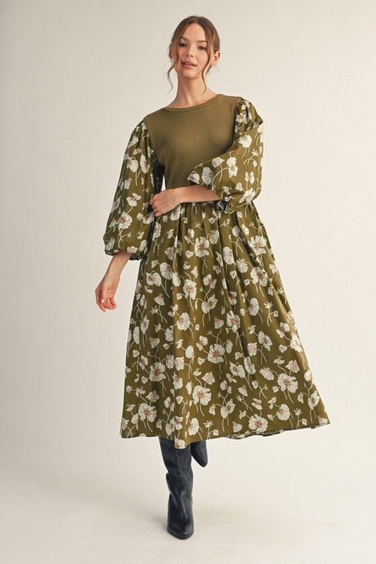 Slow Sundays Olive Dress