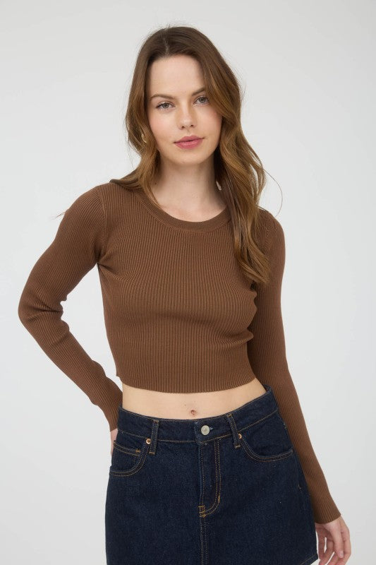 Part of My Routine Brown Top