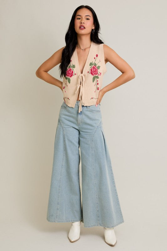 Retro Garden Sweater Vest
