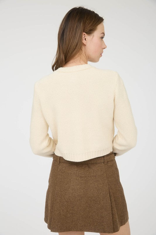 Right on Schedule Cream Cardigan
