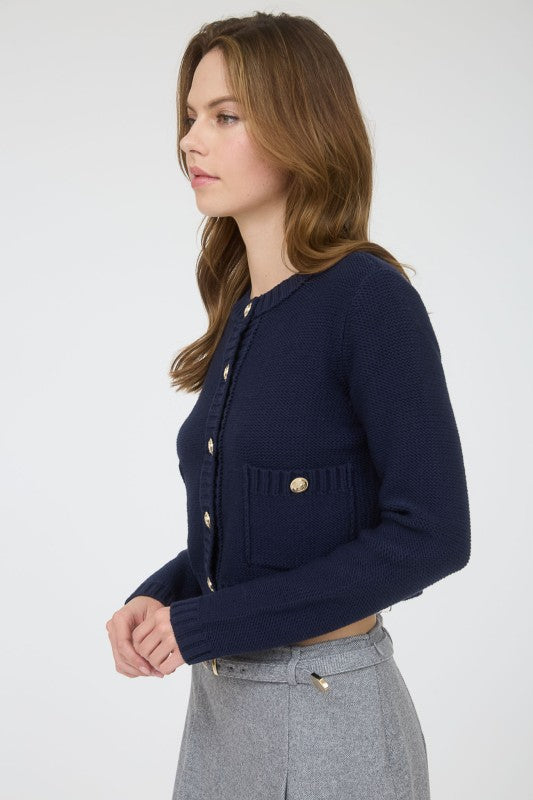 Right on Schedule Navy Cardigan